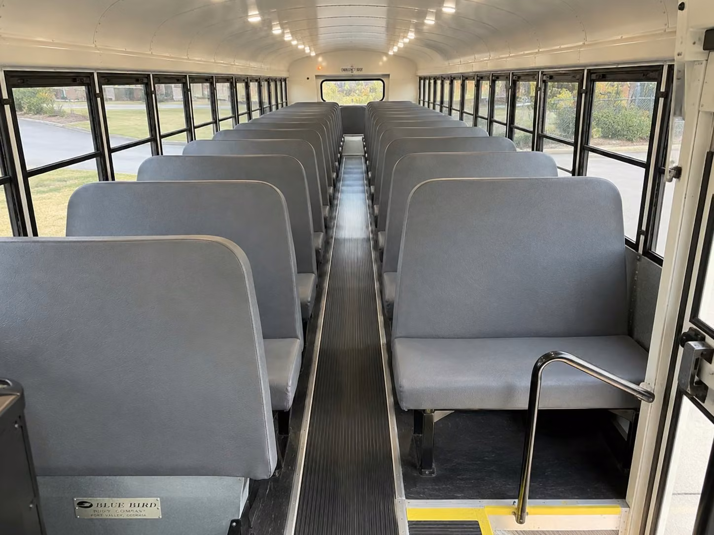 school bus inside