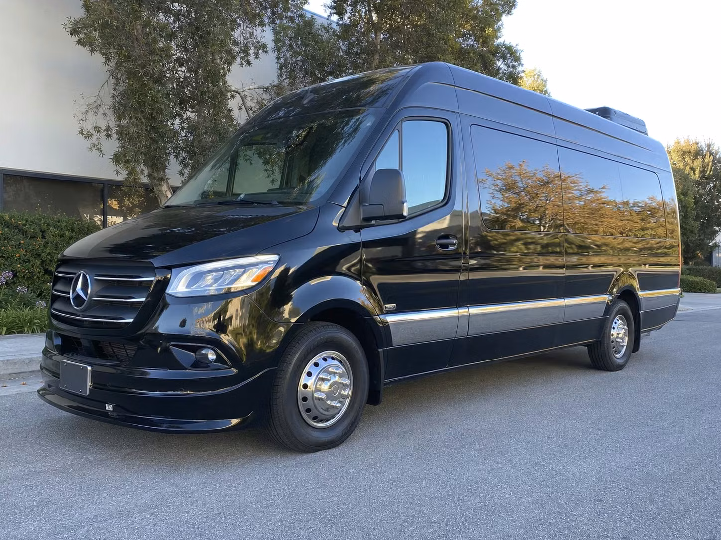 sprinter vans and party buses for the bridal party in lake forest